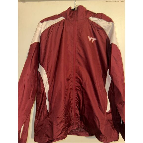 No Brand Jackets & Blazers - Virginia Tech Windbreaker Running Track Jacket Genuine Stuff Size XL Hidden Hood